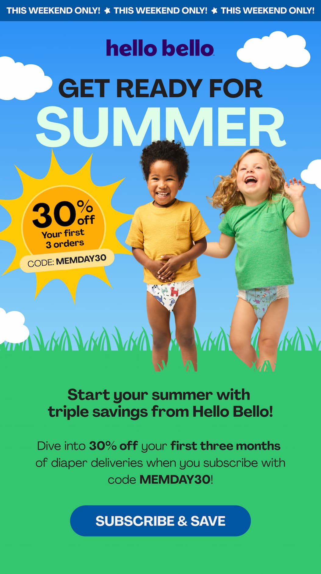30% Off Your First 3 Orders! Use code MEMDAY30 at checkout.