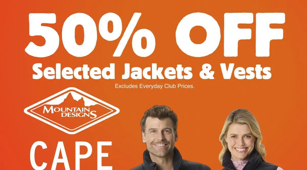 50% off Jackets & Vests (MD & Cape)