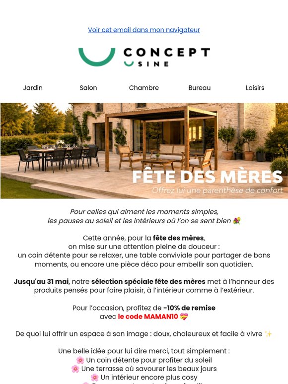 Fête des mères : -10% pour lui faire plaisir 💐
