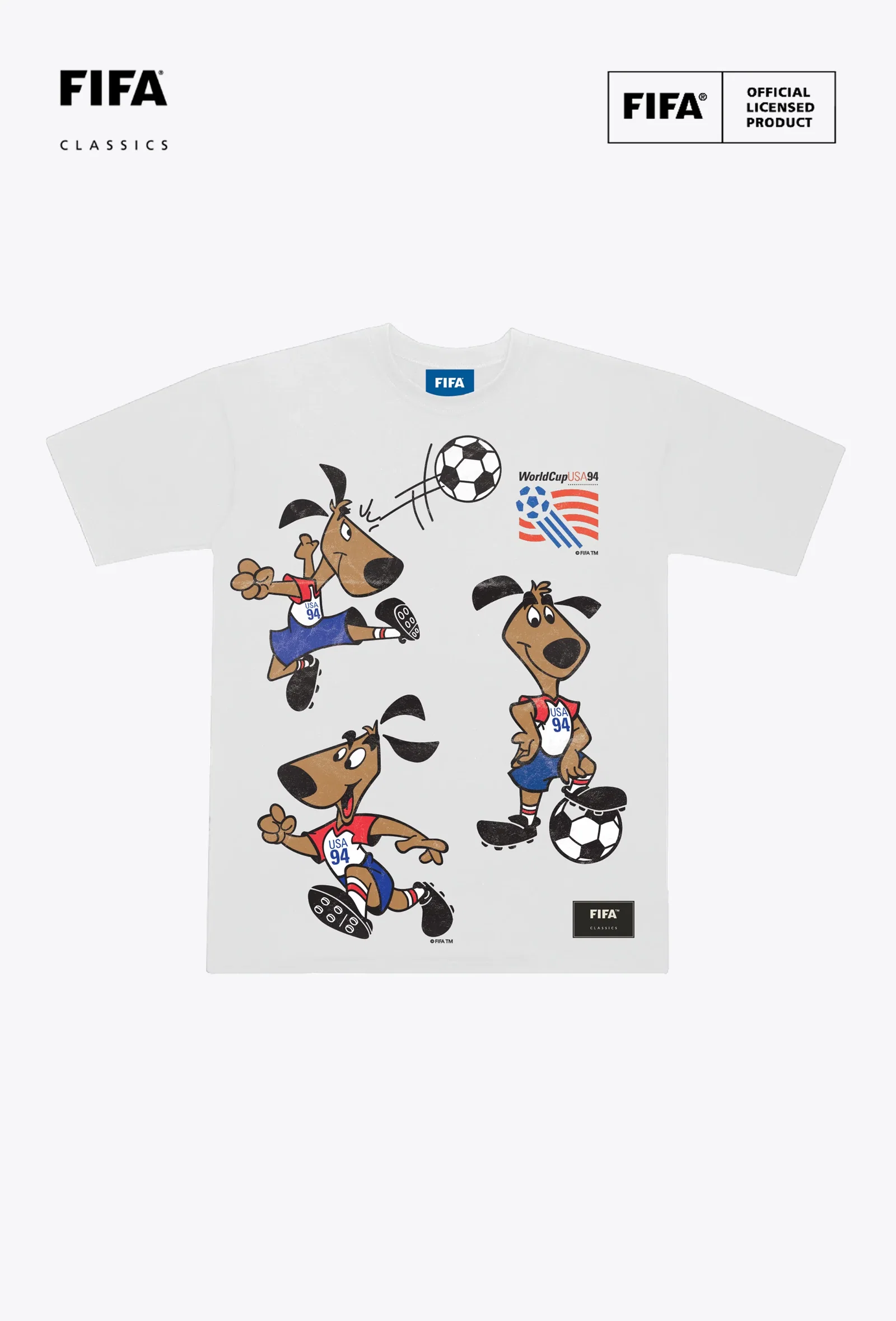 Image of FIFA World Cup™ 1994 USA Mascot Heavyweight T-Shirt - White