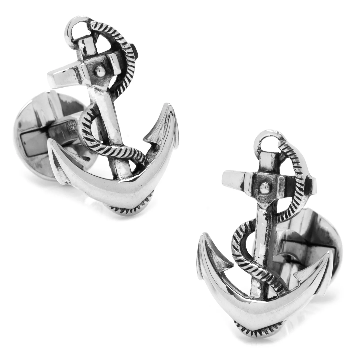 Image of Sterling Silver Boat Anchor Cufflinks