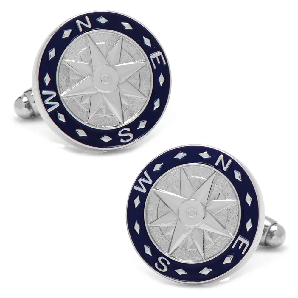 Image of Blue Compass Cufflinks