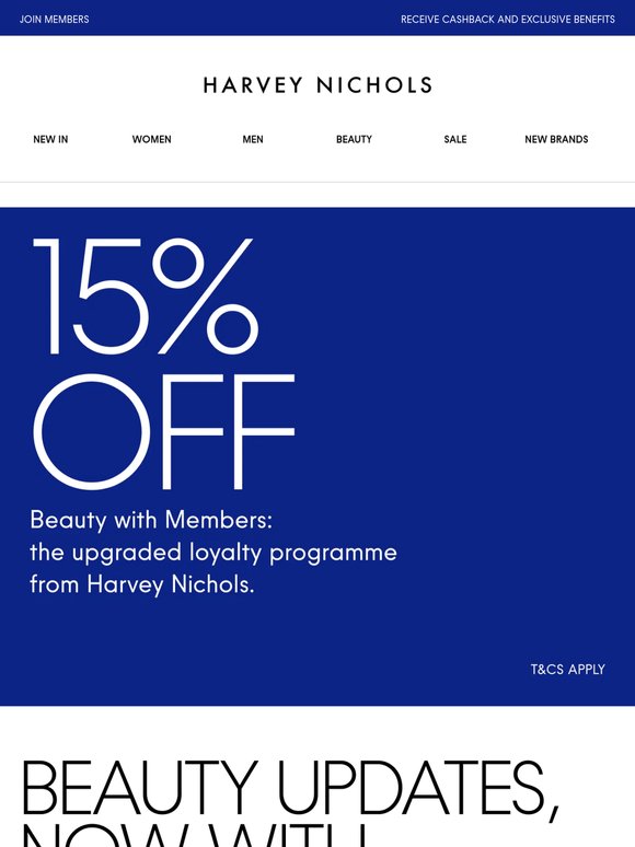 Members exclusive: 15% off beauty