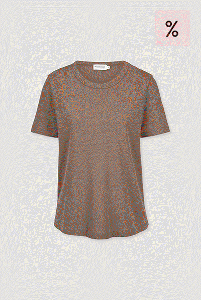 T-Shirt Relaxed aus Leinen und Bio-Baumwolle