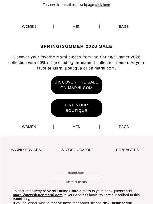 Spring/Summer 2026 Sale