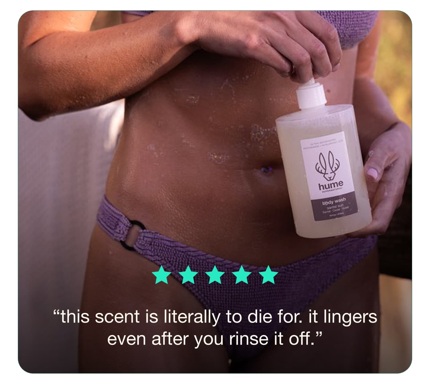 “this scent is literally to die for. it lingers even after you rinse it off.”