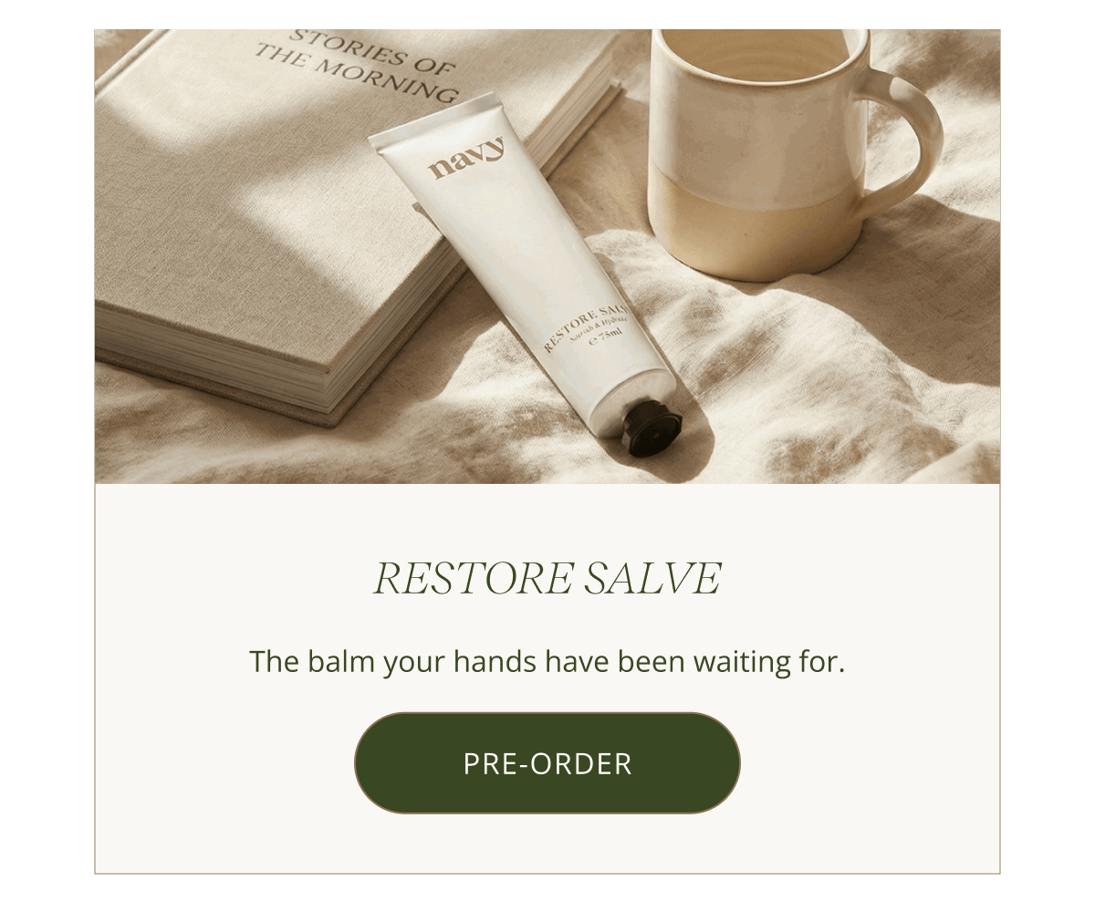 RESTORE SALVE - The balm your hands have been waiting for. [ PRE-ORDER ]