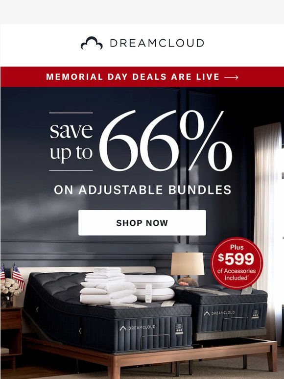 Head Up, Feet Up, Price Down 🛏️ Save Up to 66% on Adjustable Bundle