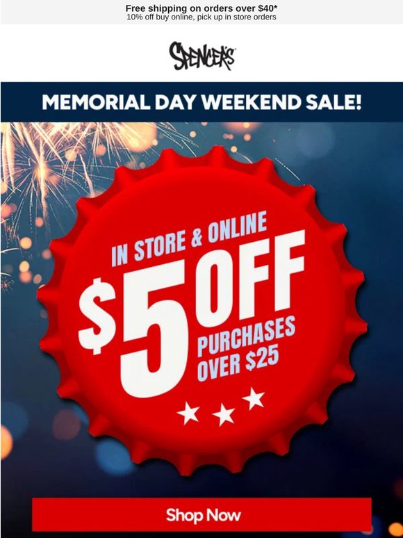 🎇 MDW starts now: $5 off $25+