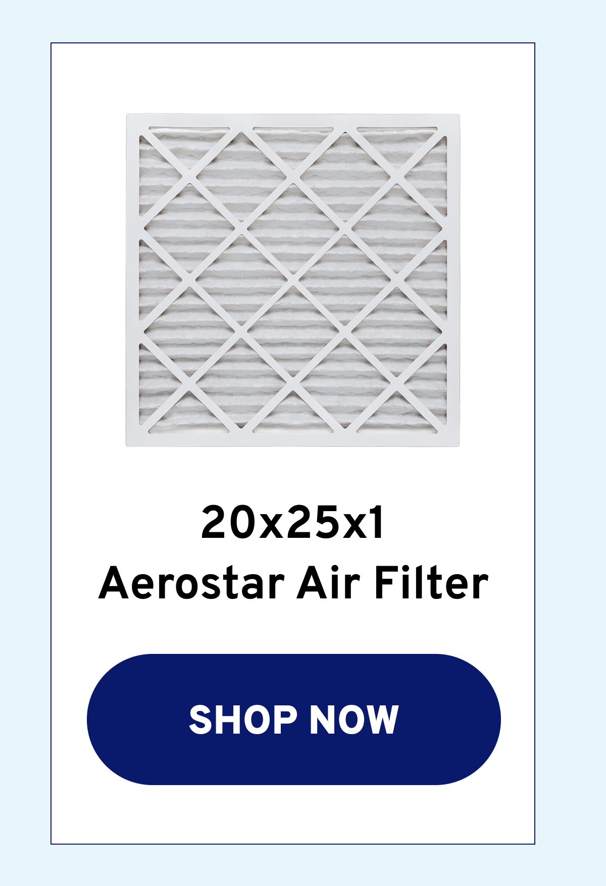 20x25x1 Aerostar Air Filter