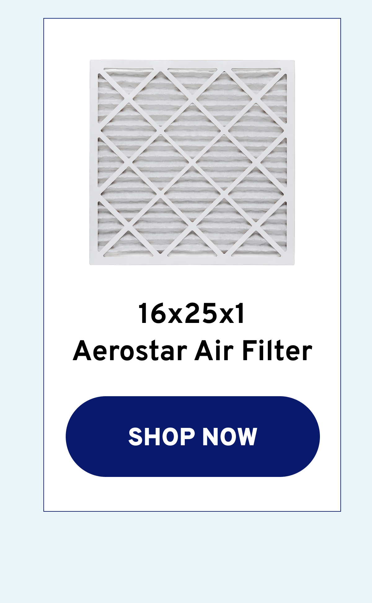 16x25x1 Aerostar Air Filter
