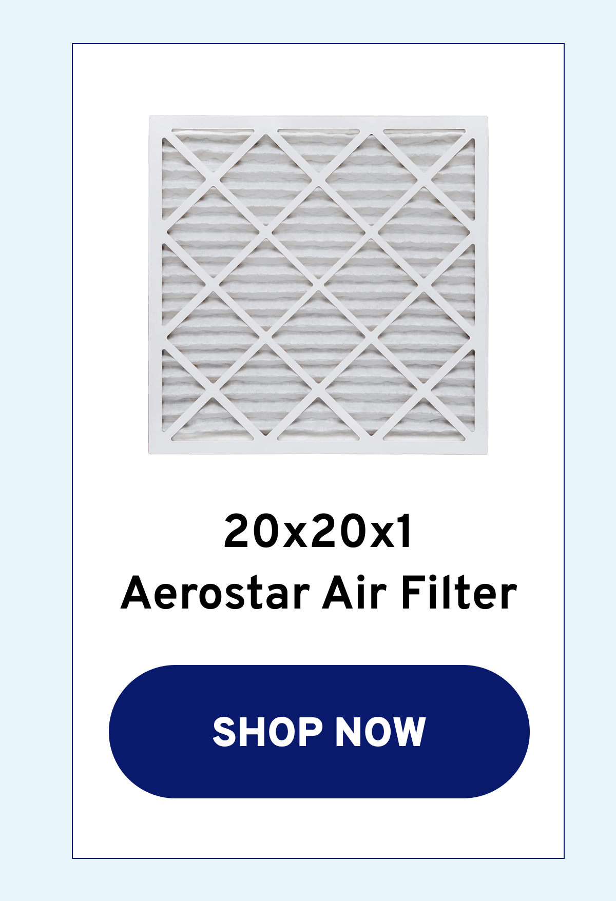 20x20x1 Aerostar Air Filter