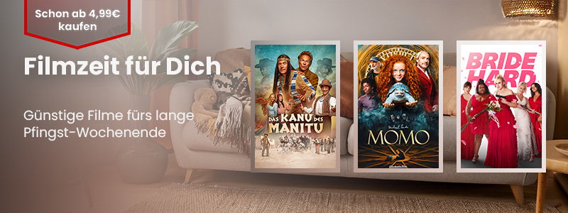 Filmzeit für Dich - Filme fürs lange Pfingstwochenende schon ab 4,99 € kaufen