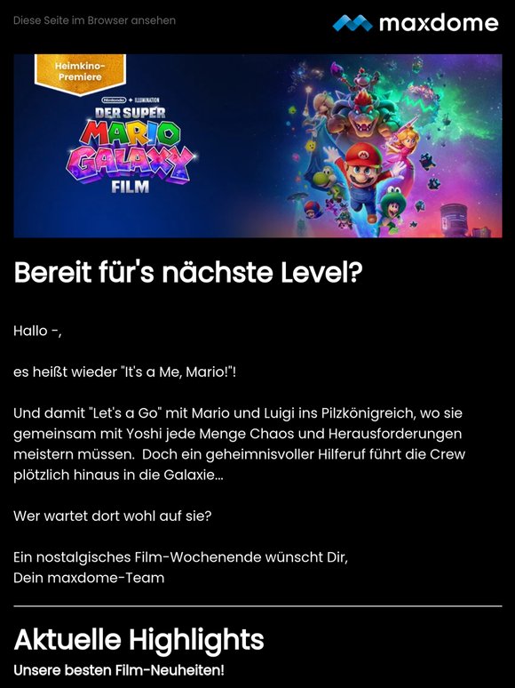 Jetzt mit Mario die Galaxie entdecken!