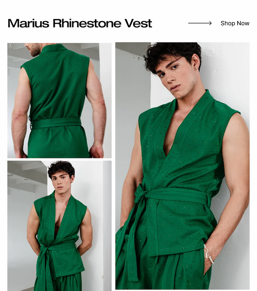 Marius Rhinestone Vest