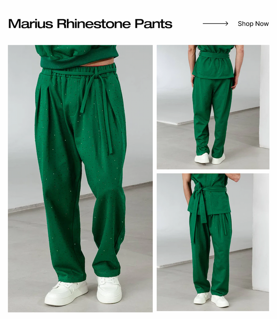 Marius Rhinestone Pants