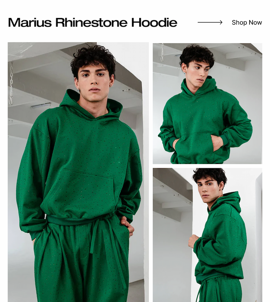 Marius Rhinestone Hoodie