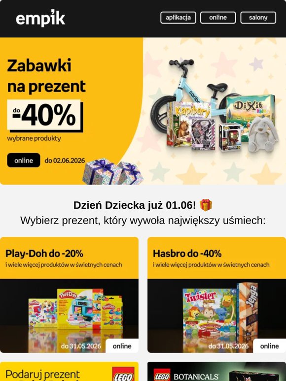 Pomysły na prezent dla dziecka? 🎁 Złap okazje do -40%