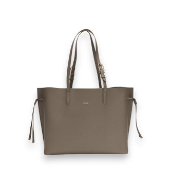 Bolso de piel Ava grande gris