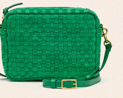 Midi Sac in Grass Woven Checker