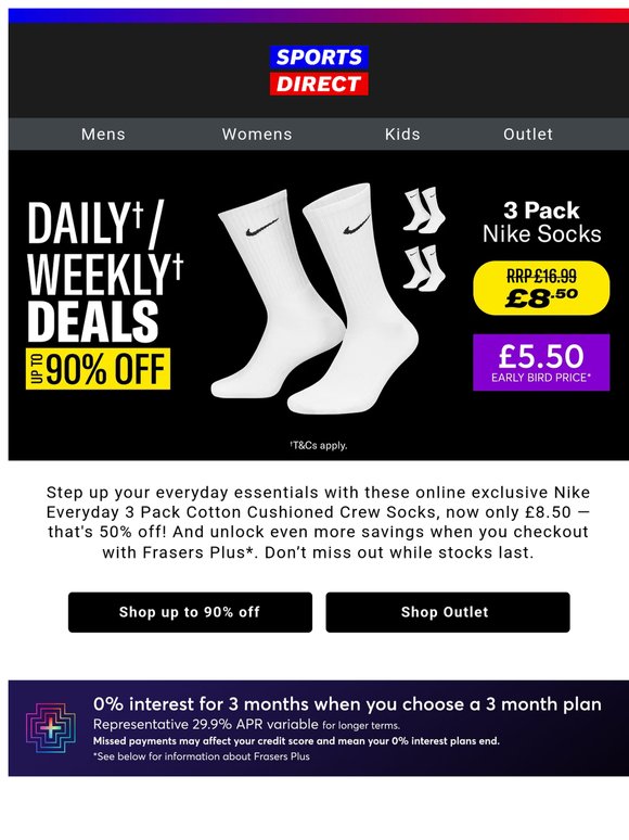 Nike Everyday Socks now half price!