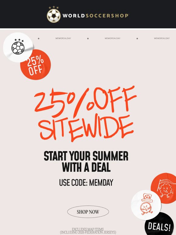 Start your summer w/ 25% OFF ☀️💲