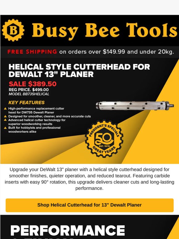 Upgrade Your DeWalt DW735 with a Helical Cutterhead