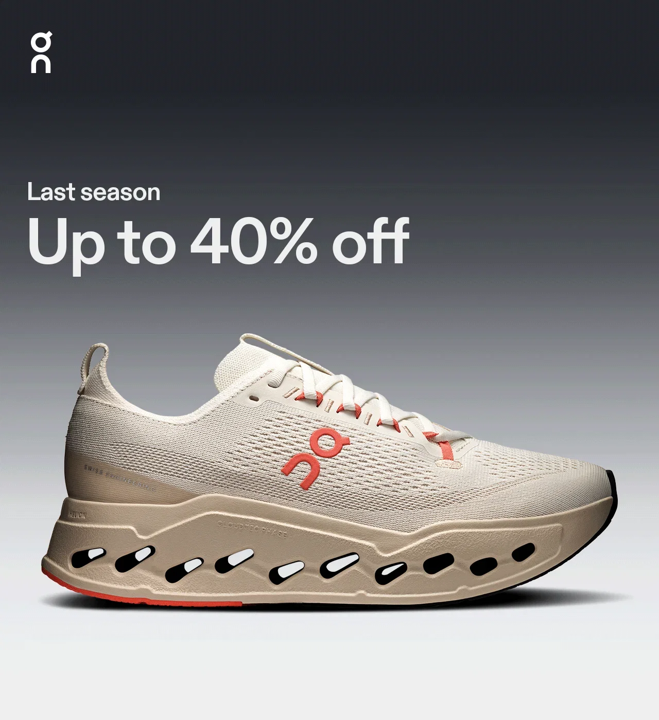 Last season. Up to 40% off.