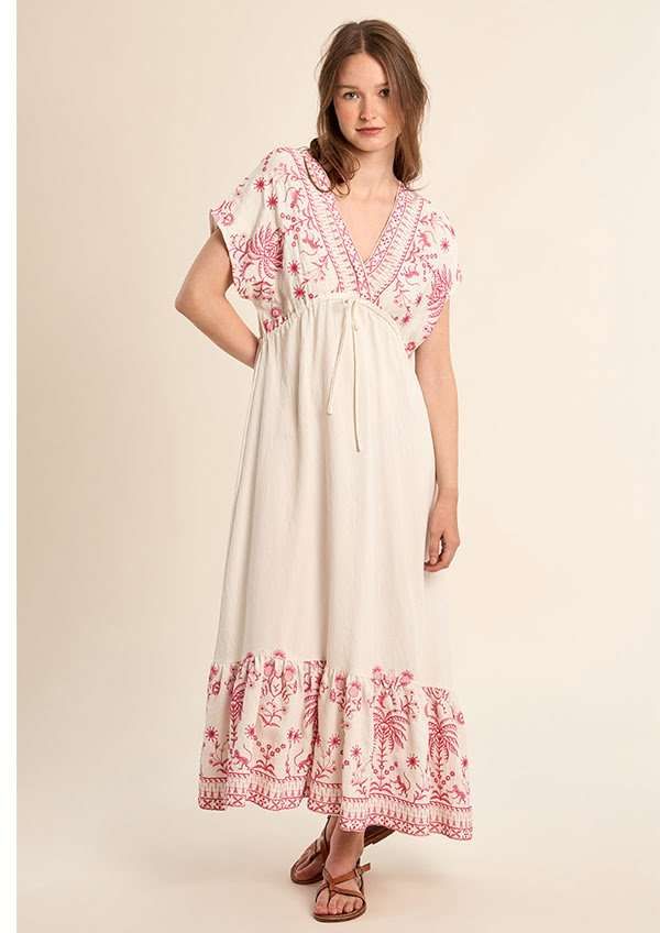 Long embroidered dress