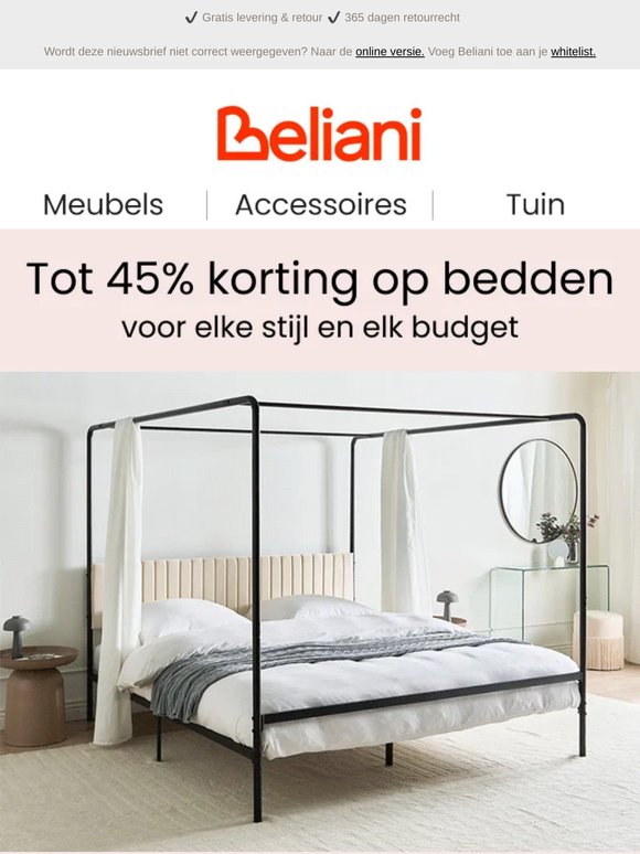 Mega veel korting op bedden: Krijg tot 45% korting op meer dan 100 verschillende bedden 🌙✨
