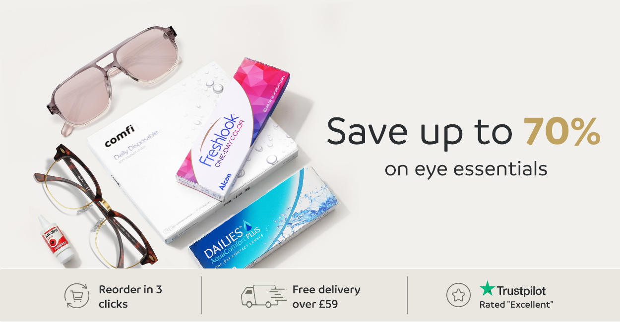 Payday savings on eye essentials | Reorder in 3 clicks | FREE delivery over £59 | Trustpilot Rated 'Excellent'| Shop Now