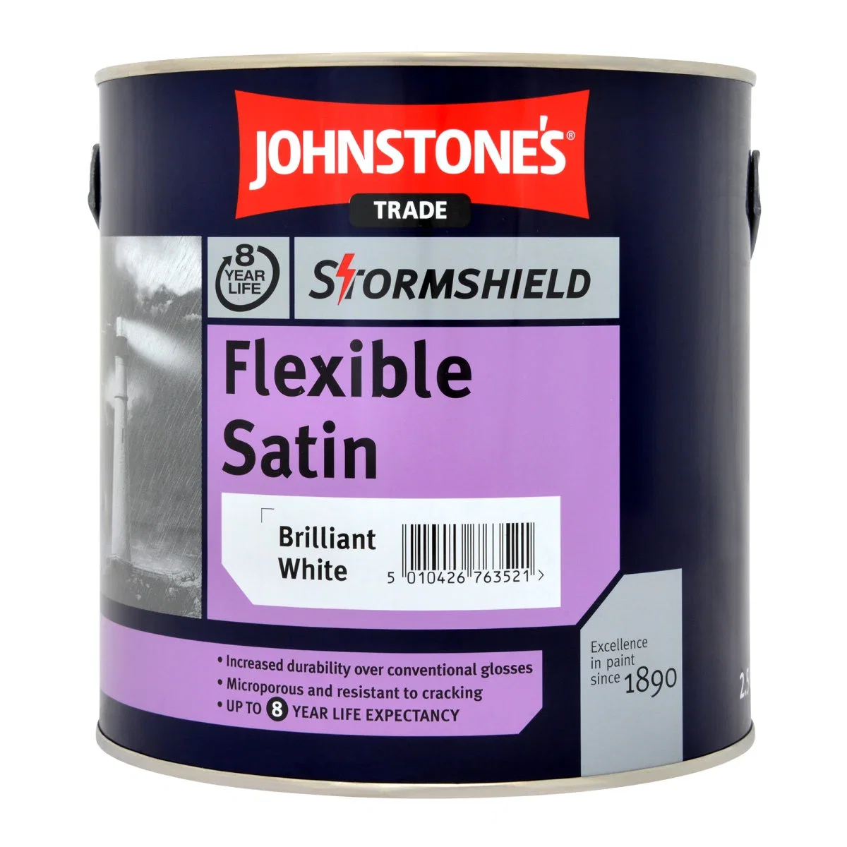 Image of Johnstone's Trade Stormshield Flexible Satin Brilliant White