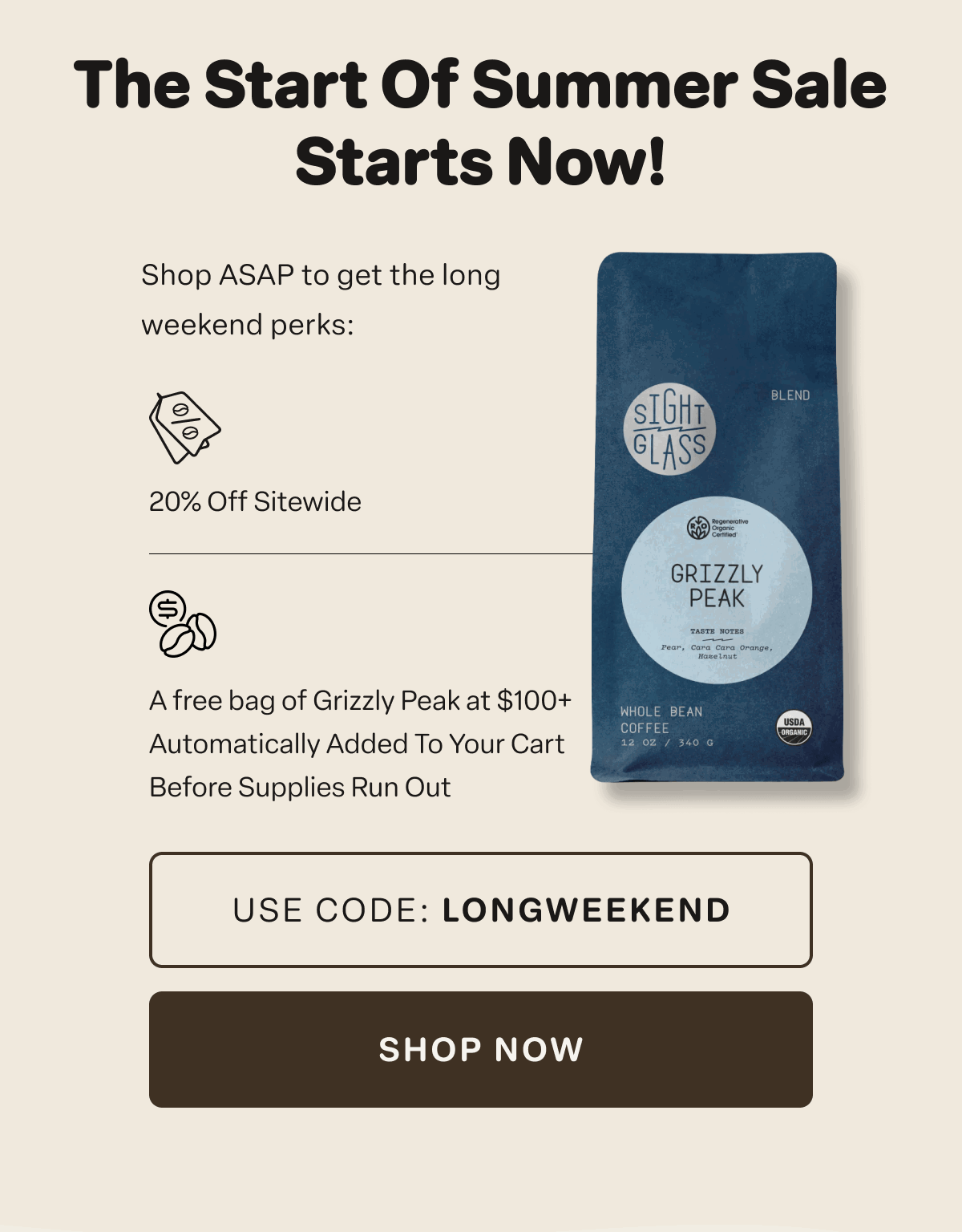 The Start of Summer Sale Starts Now! Use code: LONGWEEKEND [Click here to Shop Now]