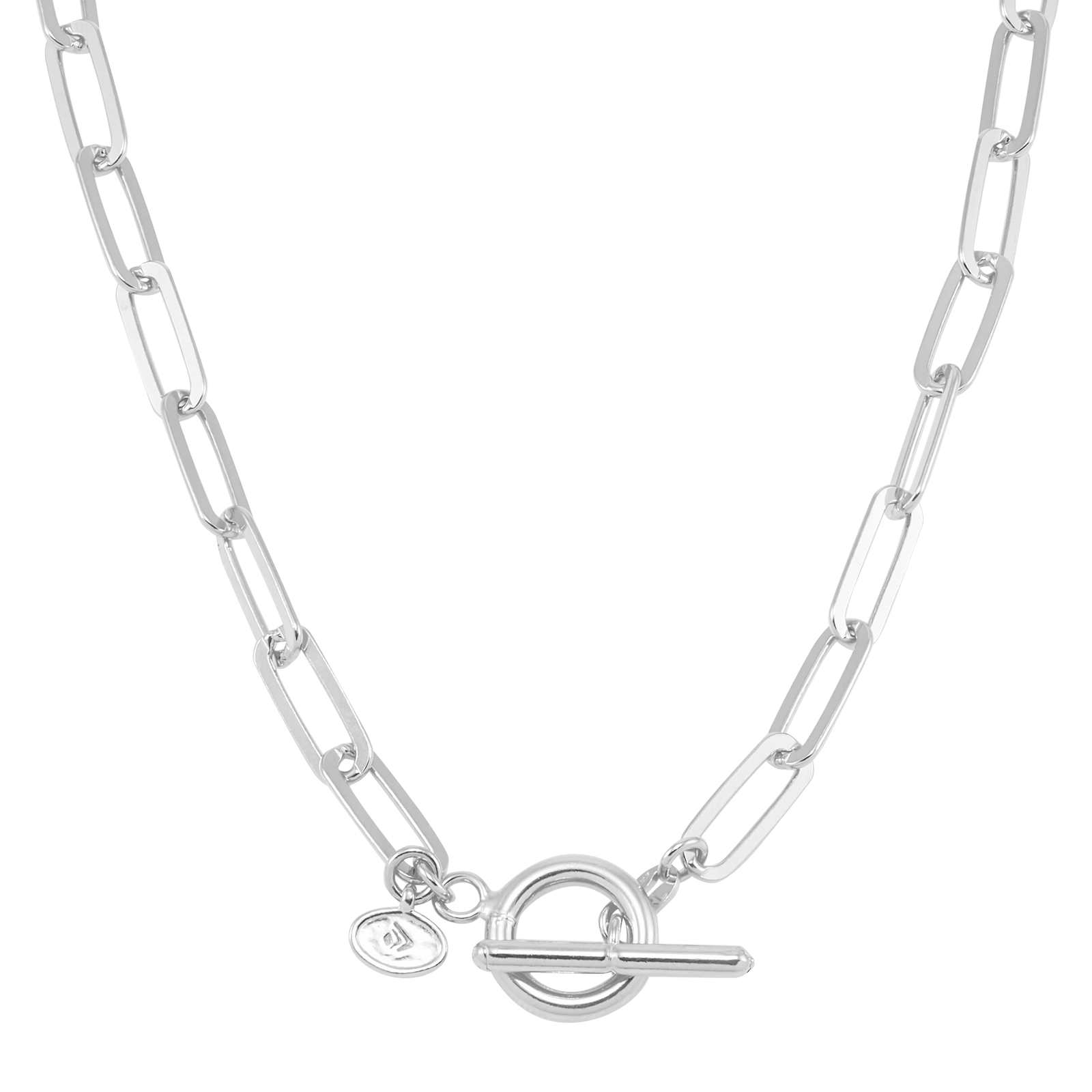Let's Link Necklace, Silver, 17"