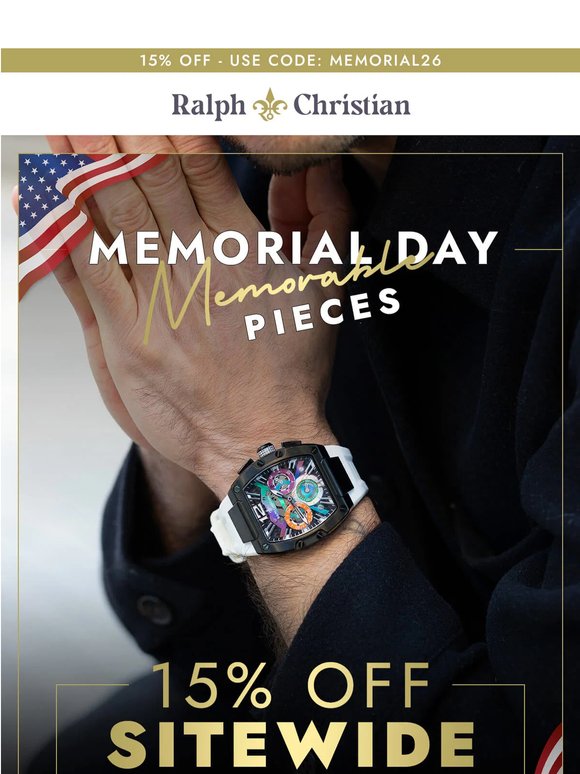 🇺🇸 Memorial Day Sale Starts Now | 15% Off Sitewide