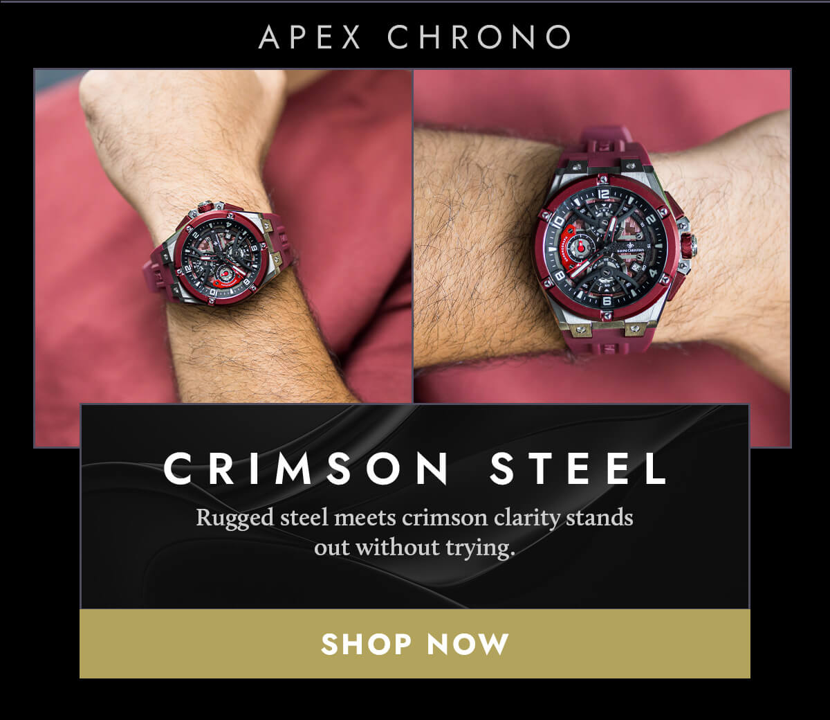 The Apex Chrono - Crimson Steel