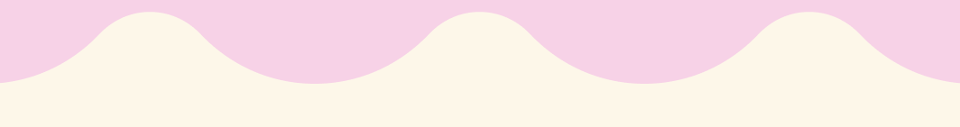 Minimalist pastel pink wavy header over cream background, decorative graphic for webpage banner or section divider