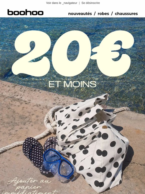 20 € et moins ? 🫢