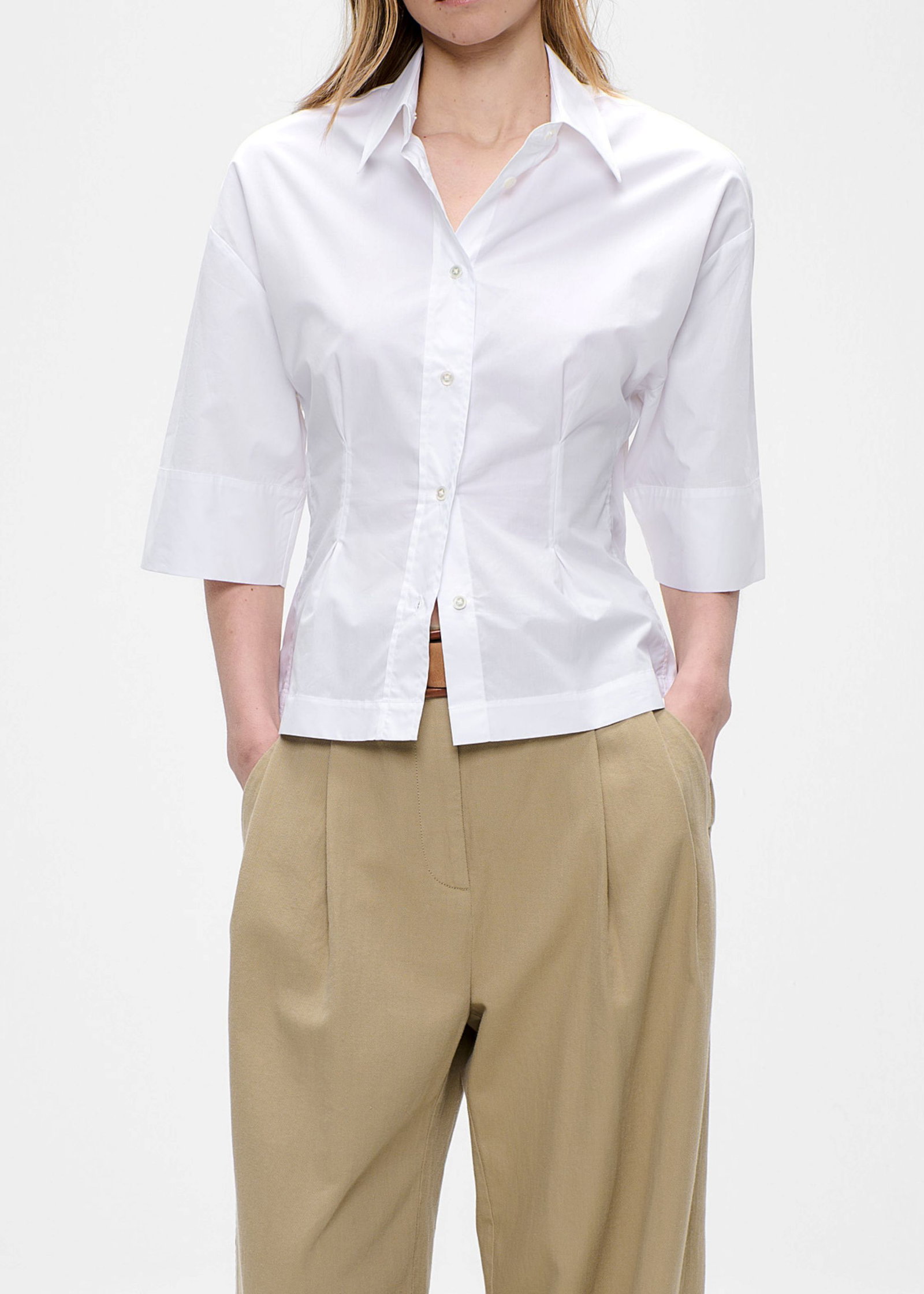 POPLIN WAISTED SHIRT