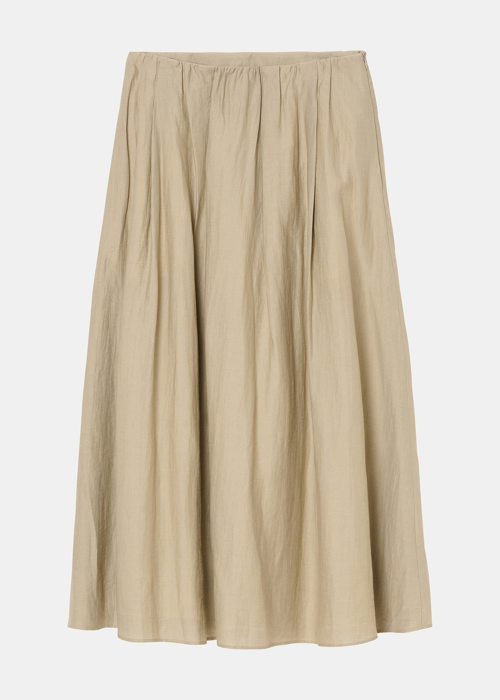 LIGHT LINEN MIX LONG SKIRT