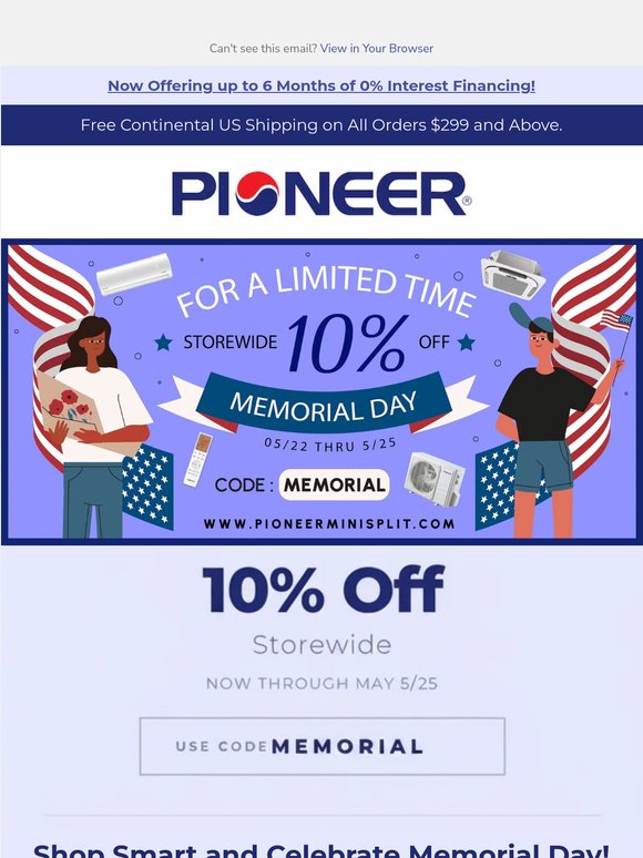 Don't Miss Our Memorial Day Sale!