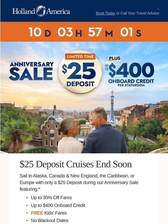 $25 Deposit Won't Last Long