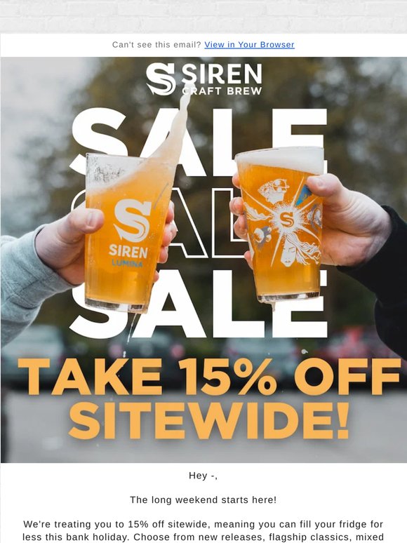 15% off SITEWIDE Sale 🔥