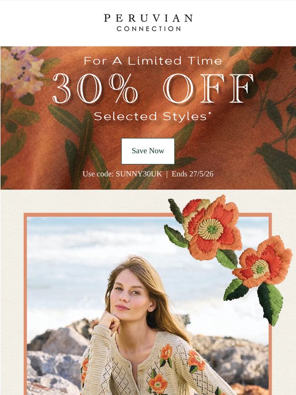 🧶 A sweater worth collecting (+ 30% selected styles!)
