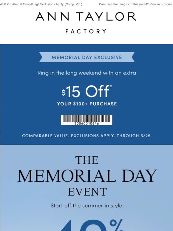 Click For Your Memorial Day Gift!