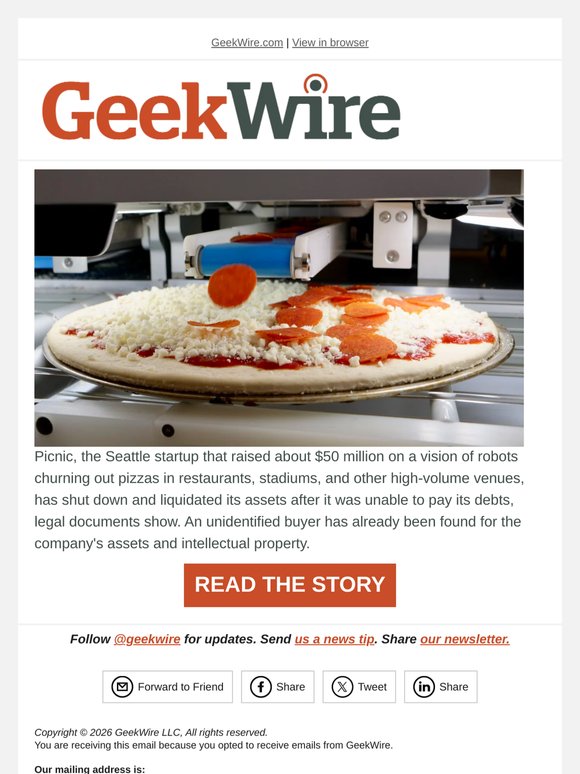 Robot pizza startup runs out of dough: Picnic shuts down, sells assets to mystery buyer