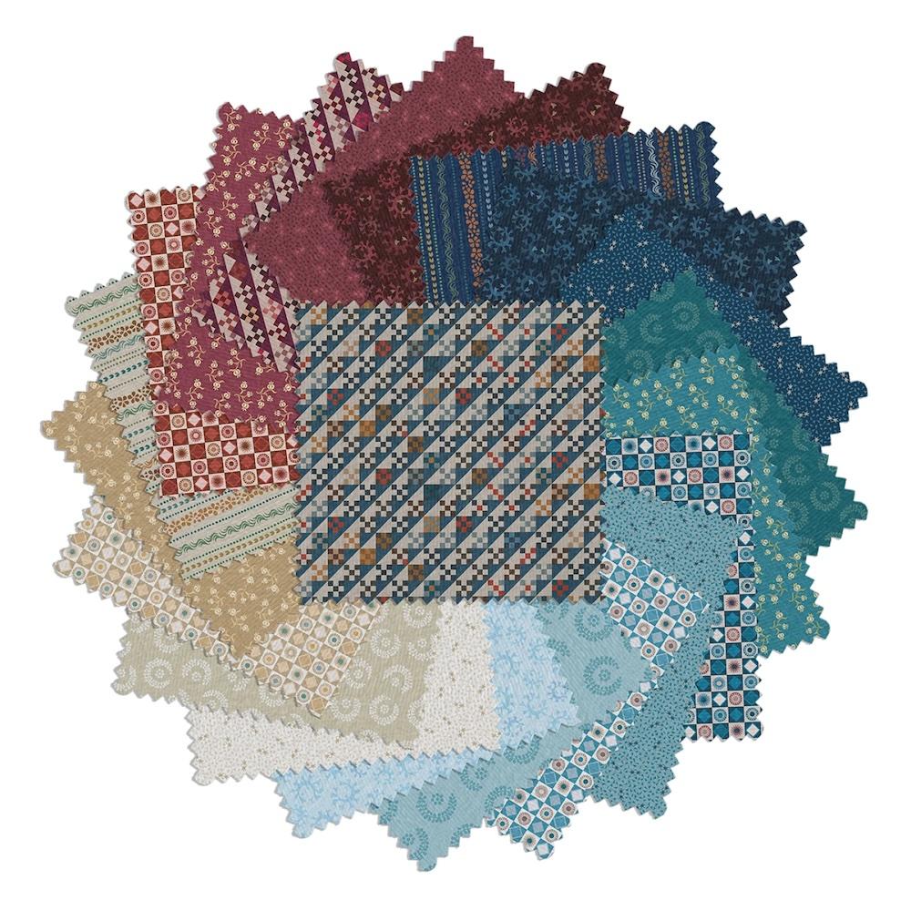 Image of Benartex Fabrics - Blue Mill 5x5s - 42-Pieces