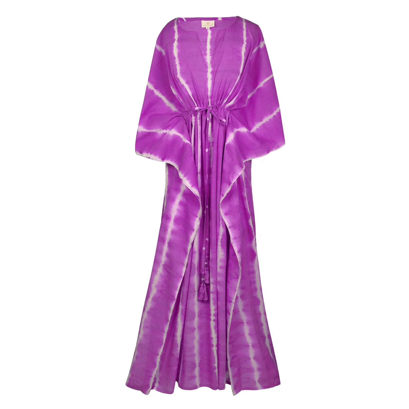 Image of Ponza Purple Shibori Maxi Kaftan Dress