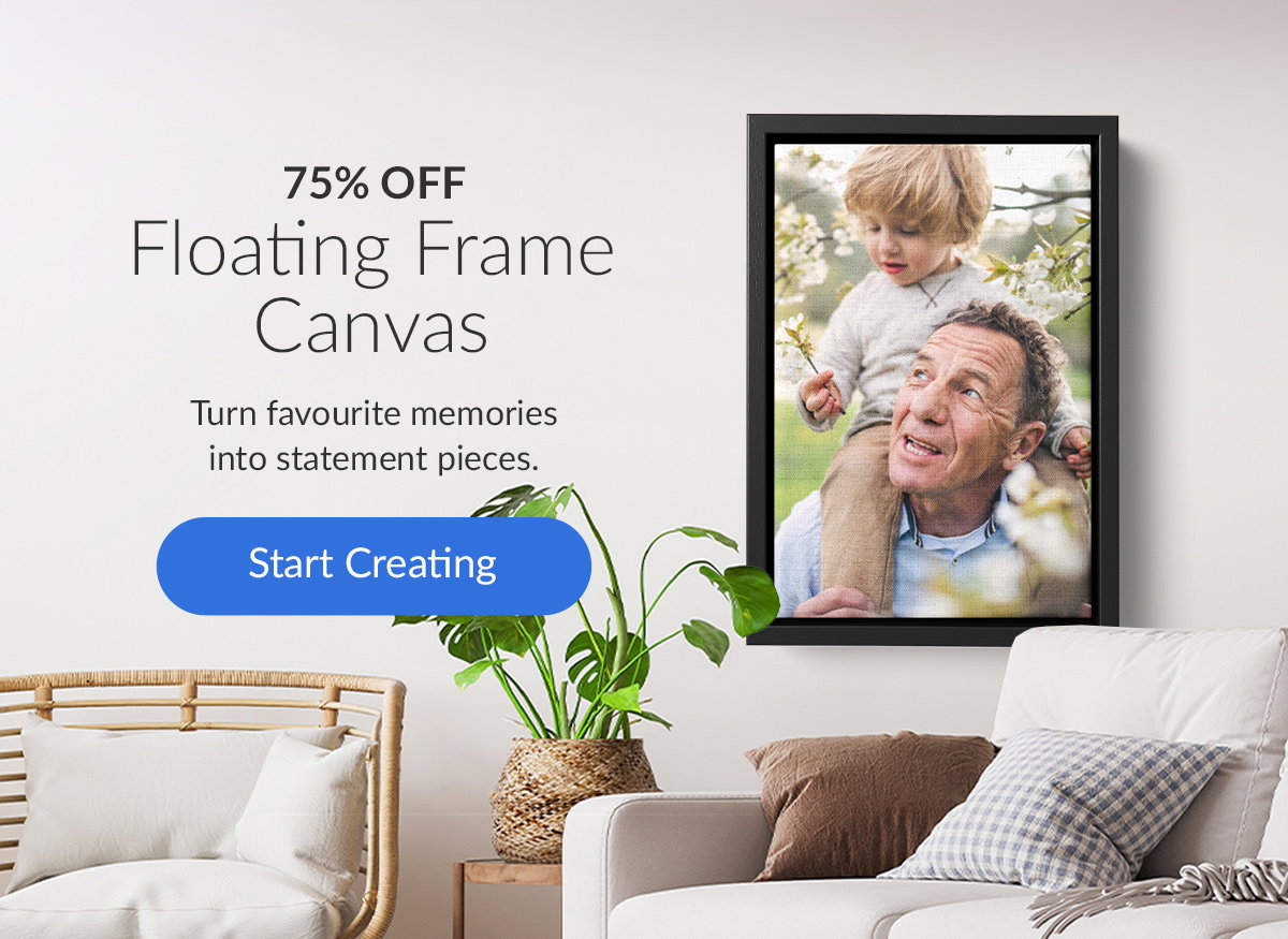 75% OFF Floating Frame Canvas