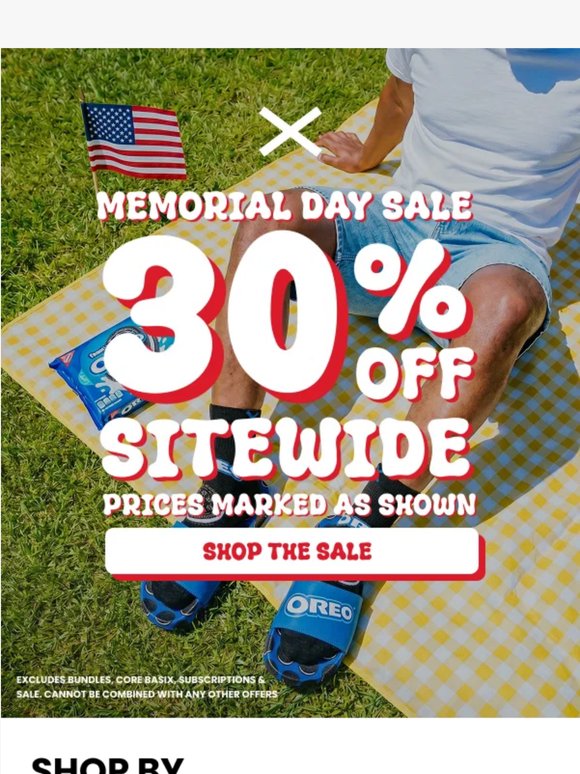 Memorial Day Weekend Sale: 30% OFF Sitewide 😎